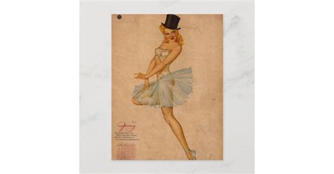 Vintage Retro Alberto Vargas Pin Up Girl Postcard Zazzle