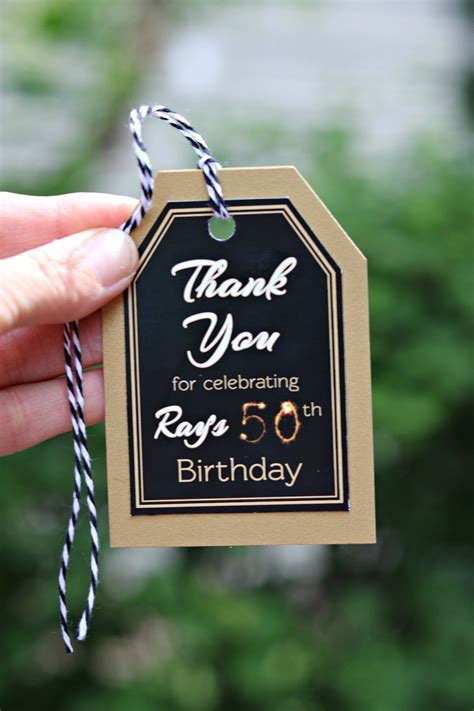 50th Birthday Decorations 50th Birthday Favor Tags 50th Etsy 50th