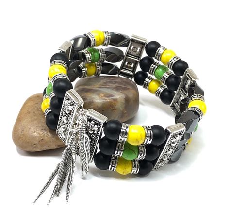 Jamaican Bracelet Cuff Bracelets For Men Women Jamaican Etsy