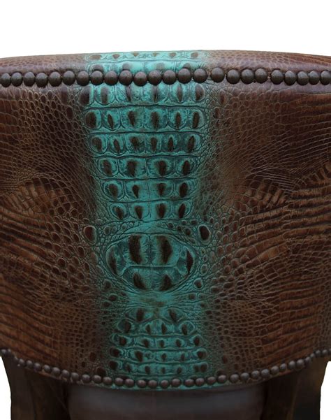 Chisum Nile Spine Barstool Leather Swivel Stool Adobe Interiors