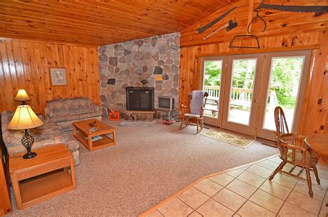 The 1200 Square Foot Interior Features Knotty Pine Walls And Ceilings