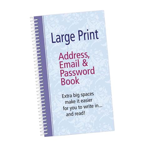 Large Print Address Email And Password Book