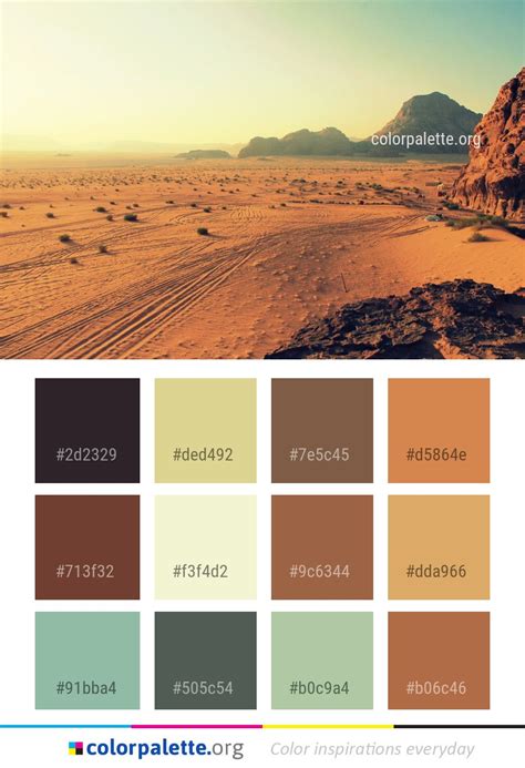 Desert Color Palette Desert Colors Sky Color
