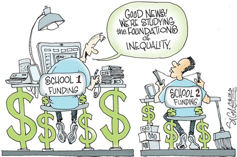 Political Cartoon Studying Equality In School Funding