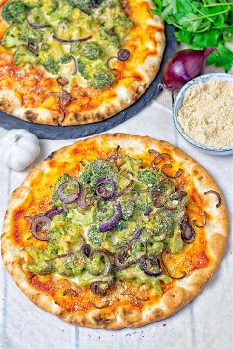 Broccoli Cheese Vegan Pizza Contentedness Cooking
