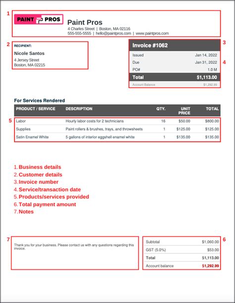 Free Painting Invoice Template Edit And Download Jobber