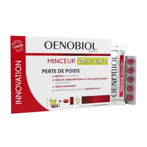 Oenobiol Coffret Minceur Tout En 1 30 Sticks 60 Comprimés