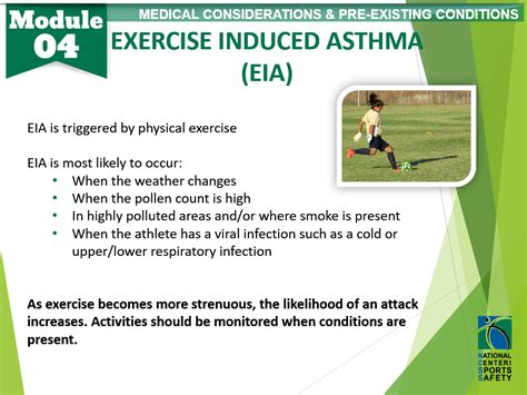 Asthma is a chronic lung disease. 10-exercise-induced-asthma | National Center for Sports Safety