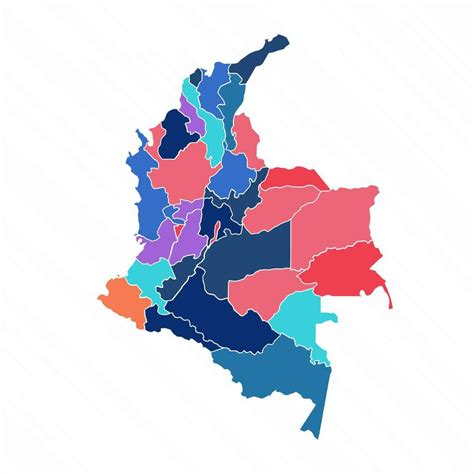 Multicolor Mapa De Colombia Con Provincias 25842900 Vector En Vecteezy