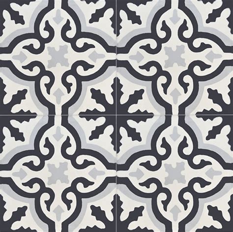 Moroccan Cement Pattern Black And Gray 220 Moroccan Tiles Factory
