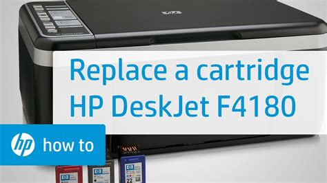 ان التعريفات الطابعات هي برنامجة خفيفة التى مسهولة بخسرة في. Replacing a Cartridge - HP Deskjet F4180 All-in-One Printer - YouTube