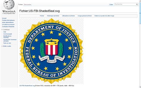 Fbi format / fbi resume: Le FBI menace Wikipedia pour l'affichage de son logo officiel