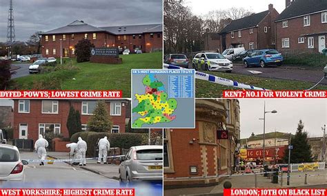The Most Dangerous Places To Live In England And Wales Daily Mail Online