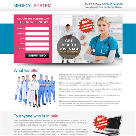 Medical Products And Services Landing Page Design Templates Page 2
