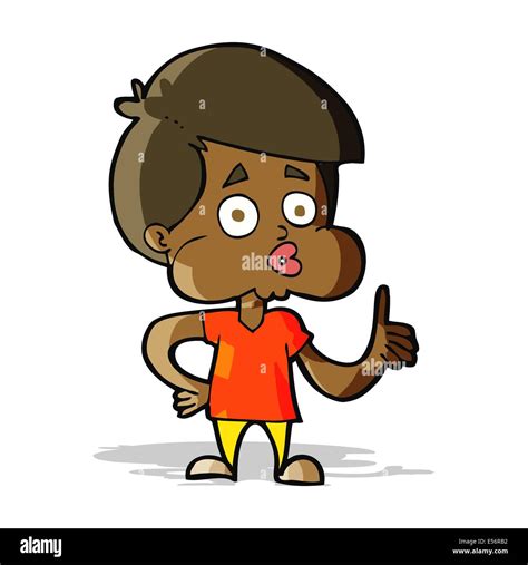 Cartoon Boy Giving Thumbs Up Stock Vector Image And Art Alamy