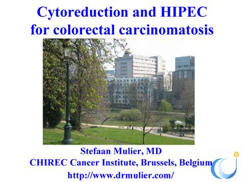 After the colorectal surgery, cancer cells might not be completely eliminated. HIPEC cytoreduction debulking hyperthermic intraperitoneal ...