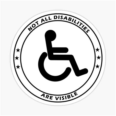 Not All Disabilities Are Visible Car Sticker Decal Window Disabled