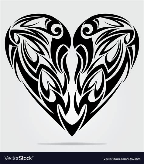 Heart Tattoo Design Royalty Free Vector Image Vectorstock