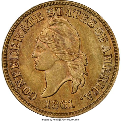 1861 1c Confederate States Of America Cent Original B 8005 Pr63