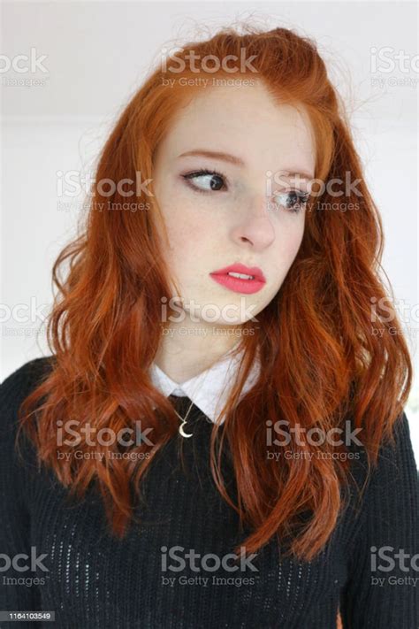 Image Of Happy Pretty Young Teenage Redhead Girl 1315 Years Old With