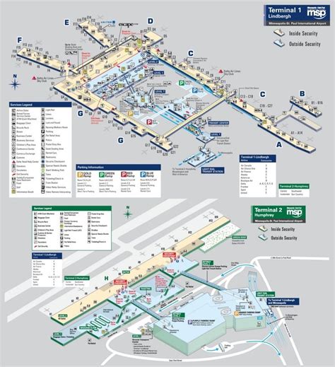 Minneapolissaint Paul International Airport Map Minneapolis Airport