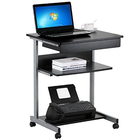Topeakmart Computer Desk Cart For Small Spaces Work Workstation