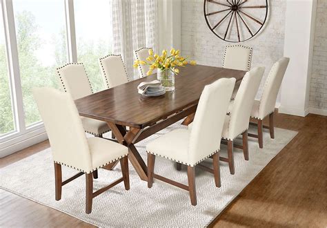 Twin Lakes Brown 5 Pc 72 In Rectangle Dining Room 84500 Find