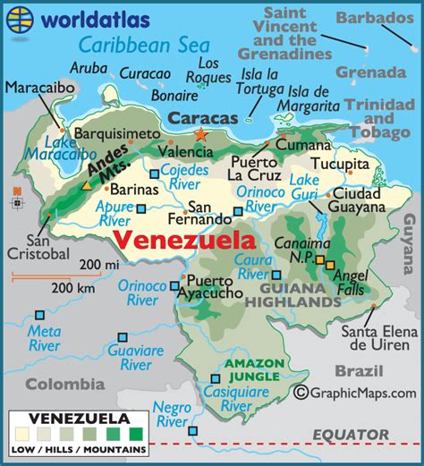 Venezuela Map In World Map Travelsfinderscom
