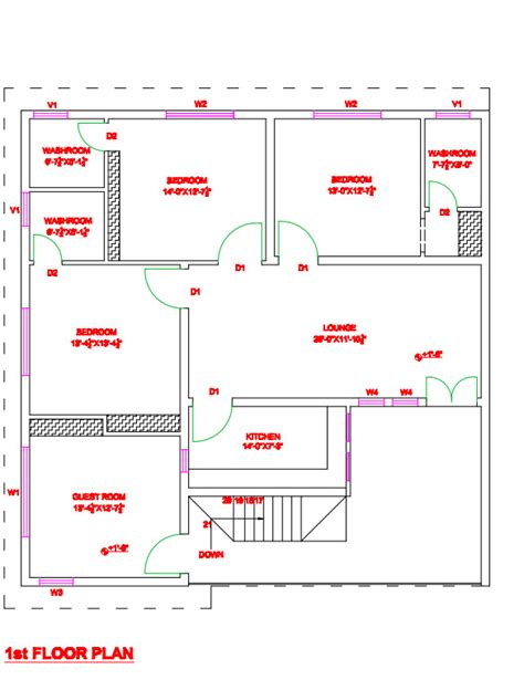 Design Your Architectural Floor Plan In Autocad And Sketchup By