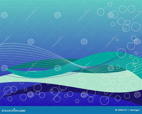 Blue Green Waves Stock Vector Illustration Of Pattern 4906141