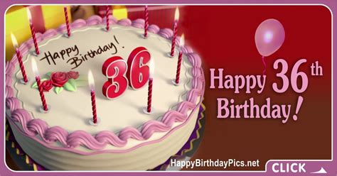 Happy 36th Birthday With Ruby Theme Card Similar Ones Happy