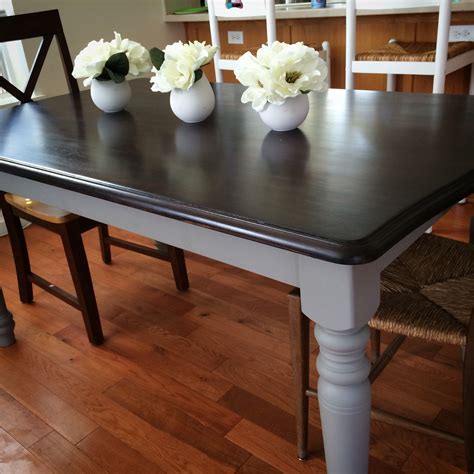 Chalk Paint Dining Table Before And After Custom Paint