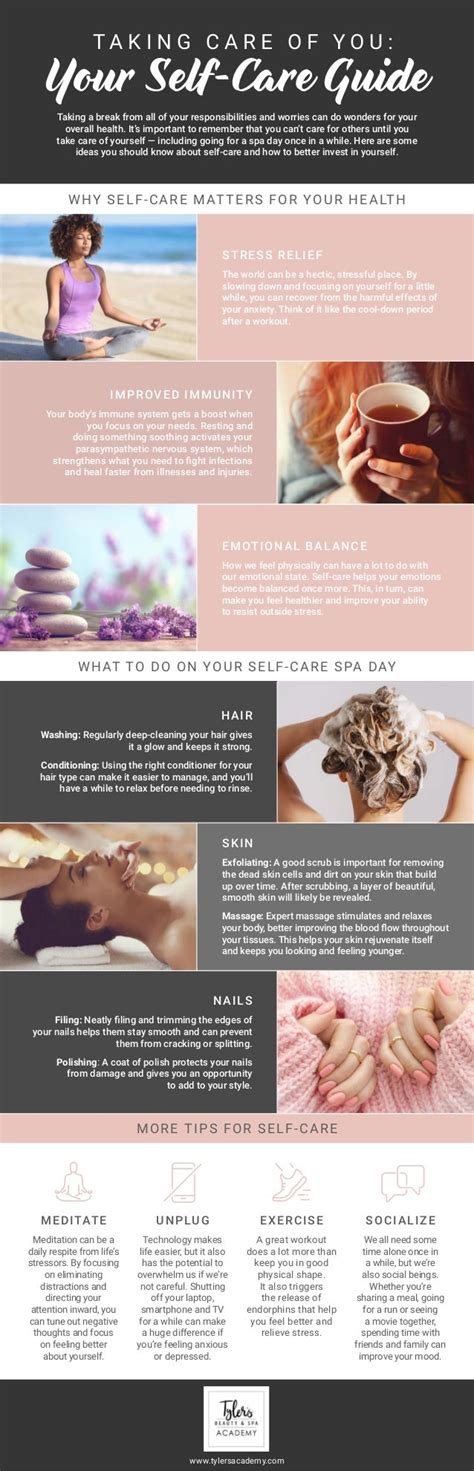 Infographic Taking Care Of You Your Self Care Guide Shl