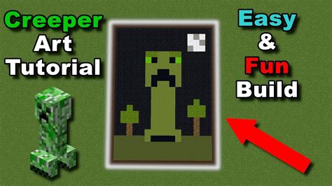 Giant Creeper Painting Tutorial Minecraft Tutorial Youtube