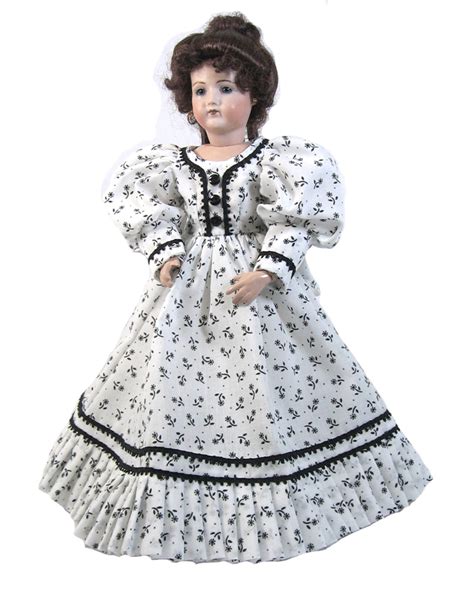 Vees Victorians Doll Clothes 12 Black And White Fashion Doll Dress