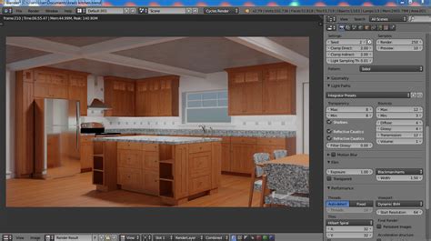 Render Of Chief Architect Kitchen In Blender Lighting And Rendering