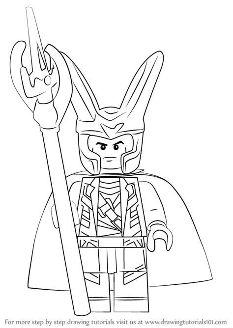Lego thor coloring pages printable (image info: Learn How to Draw Lego Loki (Lego) Step by Step : Drawing ...