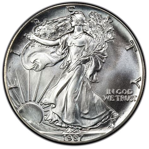 Us Mint 1987 American Silver Eagle 1 Oz Silver Coin