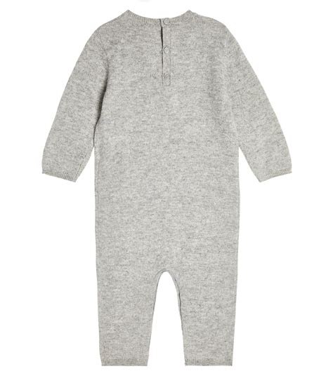 Baby Intarsia Cashmere Bodysuit In Grey Bonpoint Mytheresa