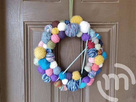 Ball Of Yarn Wreath Michaeli Marler Yarn Wreath Yarn Ball Wreath