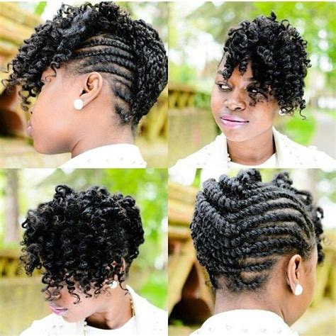 Such bangs would soften your strong jawline if you need it. Braided up do with side spirals | Hair & Beauty that I ...