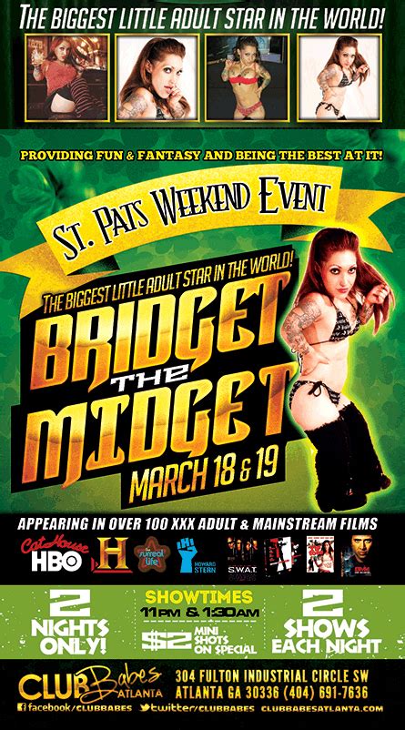 For Immediate Release Xxx Porn Star Bridget The Midget Performs Live