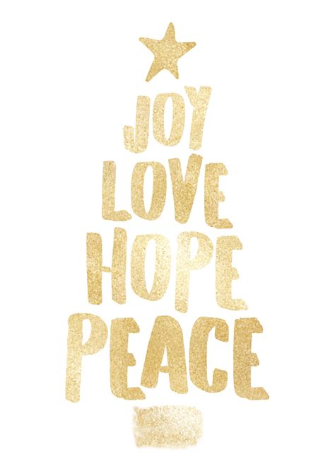 Joy Love Hope Peace Advent Tree Print Christmas Tree Print Etsy España