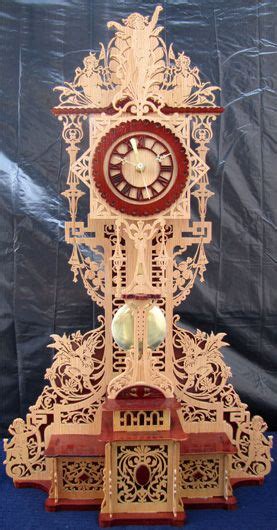 The Mantova Clock Scroll Saw Fretwork Pattern Wooden Clock Antique
