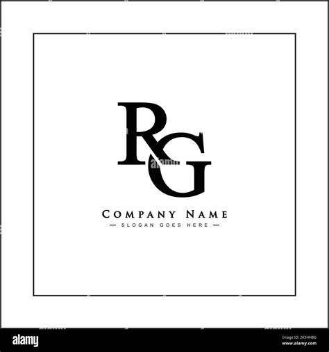 Initial Letter Rg Logo Simple Business Logo For Alphabet R And G