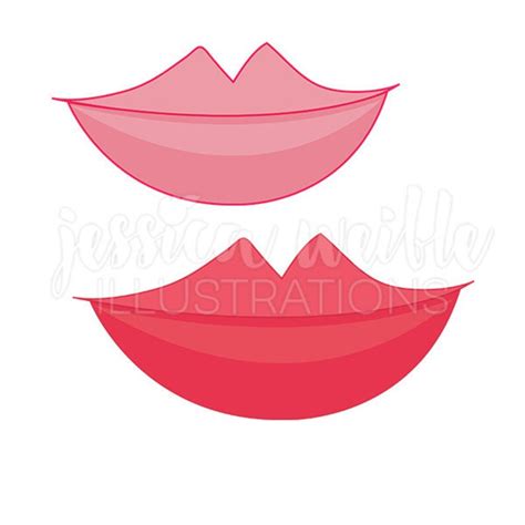 Kissy Lips Cute Digital Clipart Cute Lips Clip Art Valentine Etsy