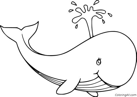 Dive Into Skittish Blue Whale Coloring Page Locking on to Peer at Your