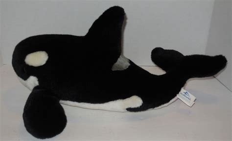 Vintage Sea World Theme Park Exclusive Shamu 12 Plush Toy Killer Whale