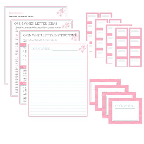Free Open When Letter Printables Pdf Printable Templates