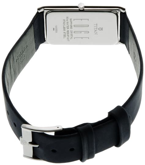 Titan Edge 1043sl01 Mens Formal Trendy Leather Belt White Dial Watch